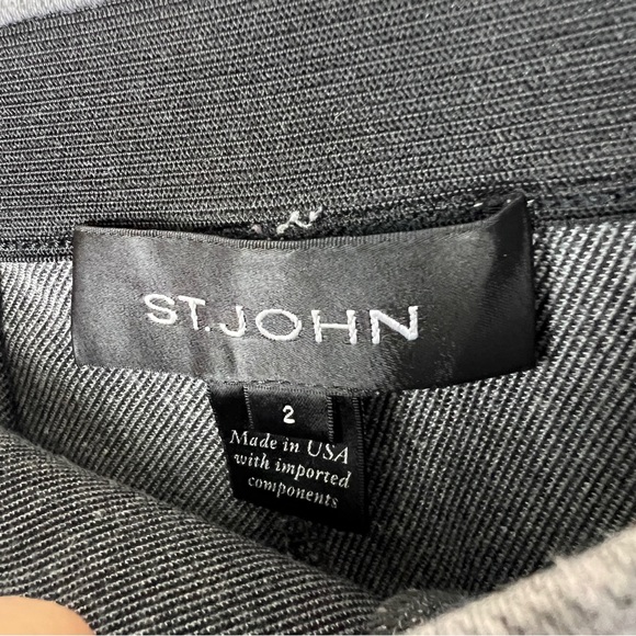 St John Cotton Blend Pull On Ankle Zip Pants - Picture 6 of 7